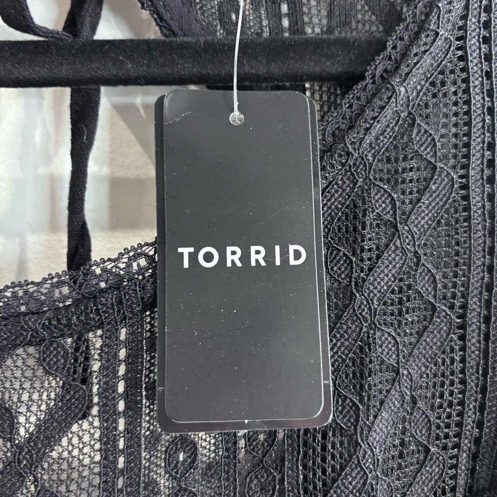 TORRID Sz 22-24 Maxi Dress Slab Cotton Lace Neckline Slinky Pockets NEW WITH TAG - Picture 9 of 14